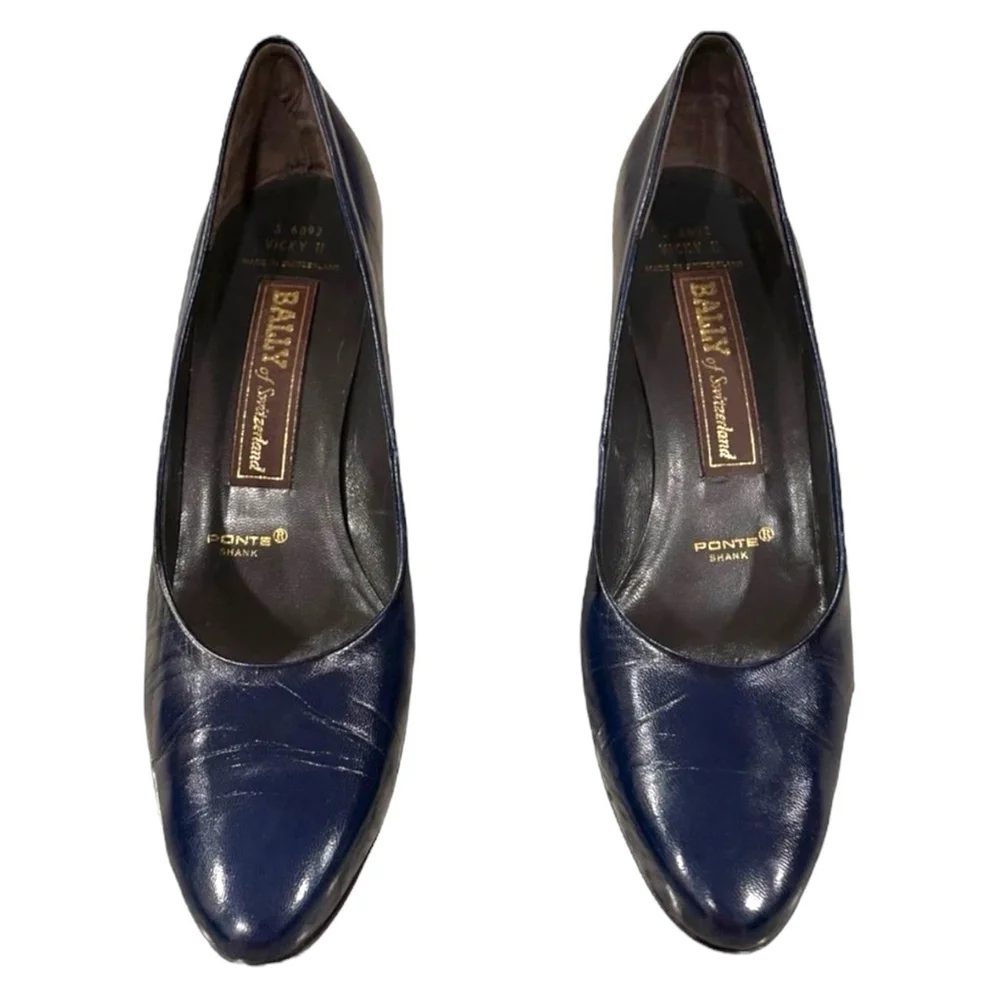Bally of Switzerland Womens 9.5 AAAA Vicky II Pumps Leather S 6092 Ponte Shank